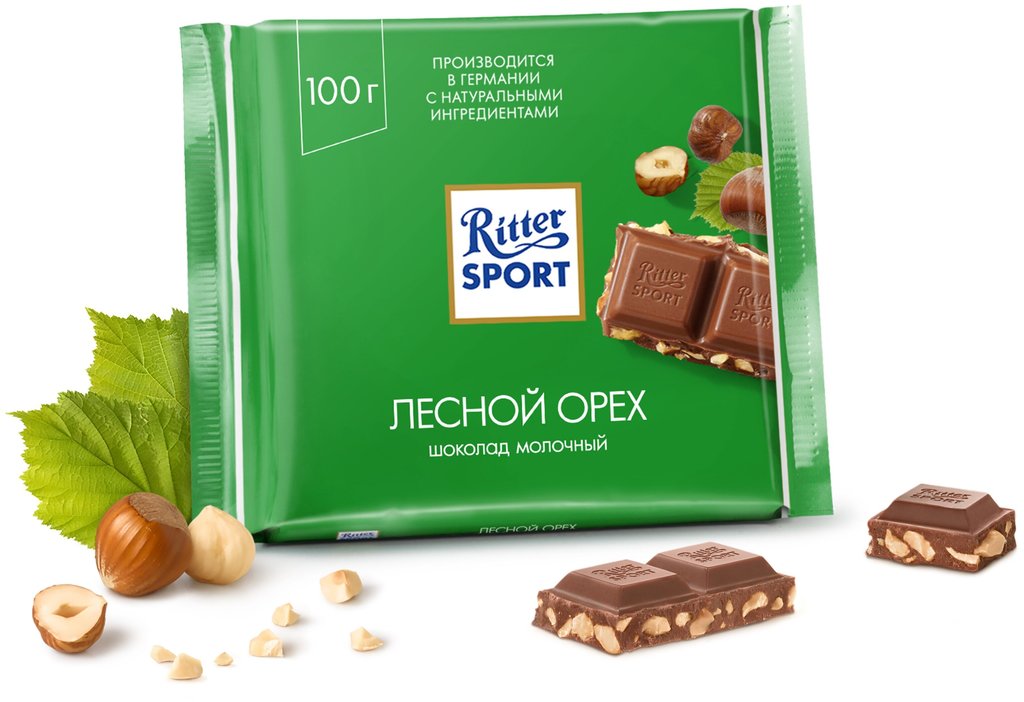 Ritter sport лесной орех молочный