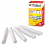 Мел белый BRAUBERG АНТИПЫЛЬ, НАБОР 10 шт., круглый, 223548