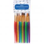 Набор кистей 10шт.,Пони.Щетина.Нейлон,круглые,плоские,европодв.SB_3292