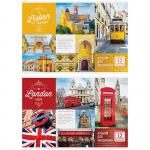 Альбом для рисования 12 л. А4 на скрепке Путешествия. Яркая мозаика, эконом , А12Э_14951