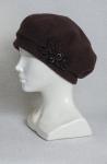Берет женский "Стразовая брошь"