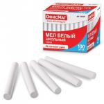 Мел белый ОФИСМАГ АНТИПЫЛЬ, НАБОР 100 шт., круглый, 223551