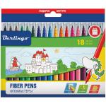 Фломастеры Berlingo Замки 18 цв., картон. уп., европодвес, WP00218