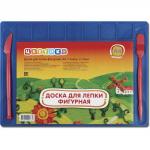 Цветик Доска для лепки фигурная, формат А4, цветная 7 ячеек, 2 стека