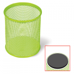 Подставка-органайзер BRAUBERG Germanium, металлическая, кругл. основан, 100х89 мм, св-зелен, 231982