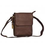 2001КЗ Coffee or brown сумка-планшет верт.средняя с клапаном