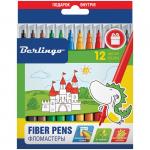 Фломастеры Berlingo Замки 12 цв., картон. уп., европодвес, WP00212
