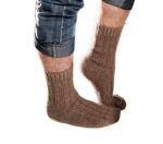 Носки вязаные муж арт.7410013-01 верблюжья шерсь БАРХАН