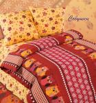 Комплект постельного белья 1,5-спальный поплин /  Совушки