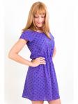 00192 Платье из креп-шифона фиолетовое в сердечки.