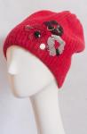 Шапка женская "Меховые цветы 2"