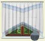 Комплект штор для кухни № 012, 160*300 с гипюром голуб.