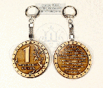 15032 Брелок "Счастливый рубль" из бересты d-50 мм