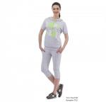 Бриджи с фигурными подрезами, карманами спереди, на манжете