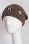Шапка женская "Стразовые цветы"