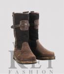 Монголки высокие коричневые, войлочная подошва