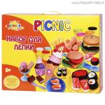 ALTACTO CLAY Набор для лепки "Праздничный пикник" (8 цветов по 85 гр., 37 предметов)