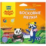 Мелки масляные Енот в Китае 18 цв., картон. уп., европодвес, OC_10469