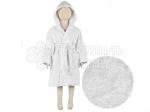 Халат махровый детский капюшон Белый
