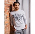 Футболка с длинным рукавом, на полочке «принт»