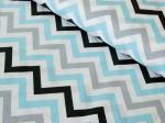 Ткань поплин наб. Э Зигзаги трехцветные