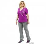 Брюки из плащёвки умеренного объёма, с фигурными подрезами, сзади карманы