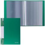 Папка  20 вклад. BRAUBERG Стандарт, зеленая, 0,6мм, 221593