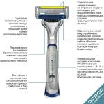  Cтанок для бритья Dorco Pace 6 с триммером,2 сменные кассеты