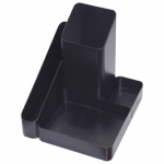 Подставка-органайзер СТАММ "Имидж", 115*122*111 мм, 4 отделения, черная, ОР31