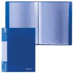 Папка  20 вклад. BRAUBERG Стандарт, синяя, 0,6мм, 221595