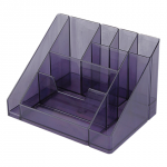 Подставка-органайзер СТАММ "Каскад", 115*160*105 мм, 9 отделений, тонированная серая, ОР14