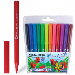 Фломастеры BRAUBERG Wonderful butterfly, 12 цв., вент.колп, пласт.упак., увелич срок службы,150522