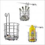 *Подставка универсальная круглая навесная на рейлинг 9,5 *9,5*16 см