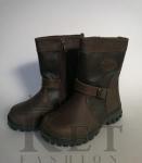 Монголки детские коричневые, литая подошва