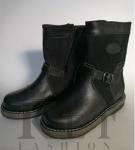 Монголки детские черные, войлочная подошва