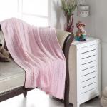 MISLI (роз) 100х150см Плед вязаный детское