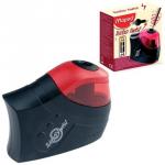 Точилка электрическая MAPED (Франция) "Turbo Twist", с контейнером, питание 4 батарейки AA,026031