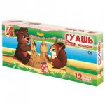 Гуашь ЛУЧ Zoo, 12 цветов по 15 мл, блок-тара, без кисти, картонная упаковка, 20 с1356-08