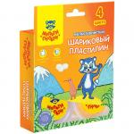 Пластилин шариковый Мульти-Пульти Енот в Новой Зеландии, 04 цв., мелкозерн., застывающий, европод., MF_10686