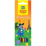 Фломастеры Мульти-Пульти Енот во Франции, 06 цв., смываемые, картон, европодвес, WP_10712