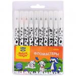 Фломастеры Мульти-Пульти Енот и далматинцы, 10 цв., смываемые, блистер, WP_11620