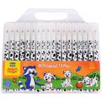 Фломастеры Мульти-Пульти Енот и далматинцы, 18 цв., смываемые, блистер, WP_11624