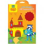 Цветная бумага самоклеящаяся A5, Мульти-Пульти, 12 л., 12 цв., в папке с европодвесом, БС12А5_11097