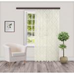 Штора Тюль жаккард "Вензель цветочный" молочный 150*260