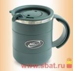Термокружка  BIOSTAL 0,4 л с крышкой, сталь/цвет. пласт. NE-400Р