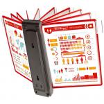 Демосистема настенная Berlingo с 10 панелями, красная, SBn_10202