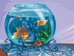 "Аквариум" живопись на холсте 30*40см