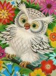 "Белый совенок" мозаика на подрамнике 40х50
