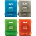 Ластик с щеточкой Milan "Compact", прямоугольный, синтетический каучук, 49*37*22мм, 4901116