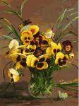 "Анютины глазки в вазе" живопись на холсте 30*40см